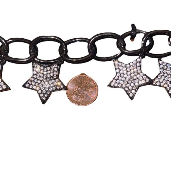 Steve Madden gun metal star design bracelet - Picture 7 of 7